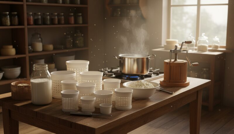 Oprema za proizvodnju sireva i kalupa u domaćinstvu Oprema za proizvodnju sireva i kalupa u domaćinstvu